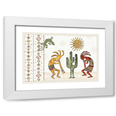 Southwest Flair I White Modern Wood Framed Art Print with Double Matting by Tavoletti, Anne