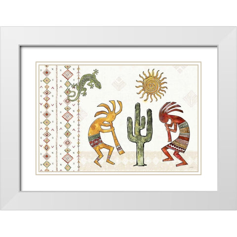 Southwest Flair I White Modern Wood Framed Art Print with Double Matting by Tavoletti, Anne