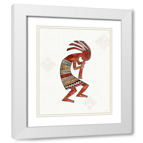 Southwest Flair II White Modern Wood Framed Art Print with Double Matting by Tavoletti, Anne