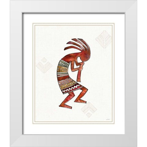 Southwest Flair II White Modern Wood Framed Art Print with Double Matting by Tavoletti, Anne