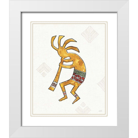 Southwest Flair III White Modern Wood Framed Art Print with Double Matting by Tavoletti, Anne