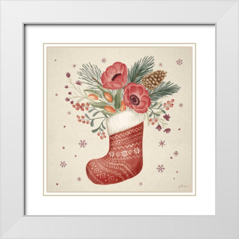 Winter Blooms V White Modern Wood Framed Art Print with Double Matting by Penner, Janelle