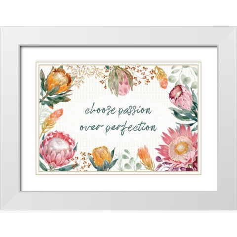Petal Passion I White Modern Wood Framed Art Print with Double Matting by Grove, Beth
