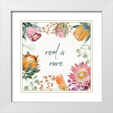 Petal Passion II White Modern Wood Framed Art Print with Double Matting by Grove, Beth
