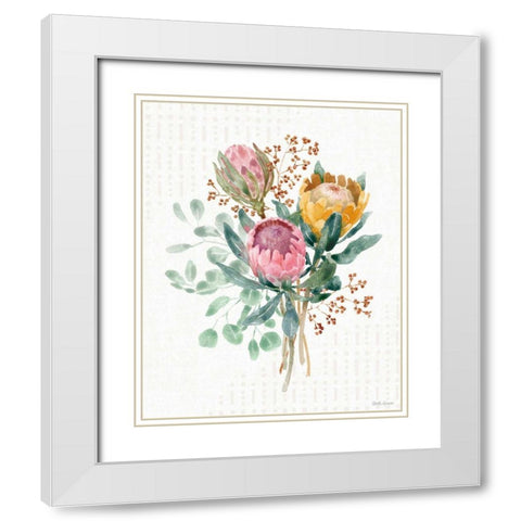 Petal Passion VII White Modern Wood Framed Art Print with Double Matting by Grove, Beth