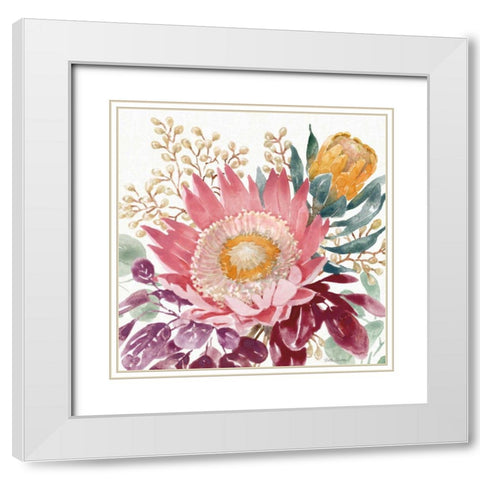 Petal Passion VIII White Modern Wood Framed Art Print with Double Matting by Grove, Beth