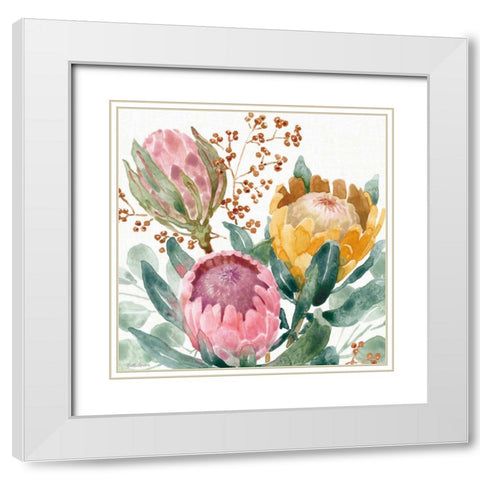 Petal Passion IX White Modern Wood Framed Art Print with Double Matting by Grove, Beth