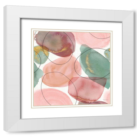 Petal Passion Pattern II White Modern Wood Framed Art Print with Double Matting by Grove, Beth