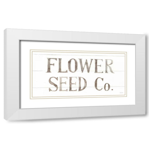 Homegrown Summer Sign III White Modern Wood Framed Art Print with Double Matting by Nai, Danhui