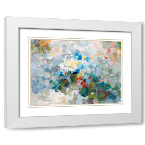 In the Loop White Modern Wood Framed Art Print with Double Matting by Nai, Danhui