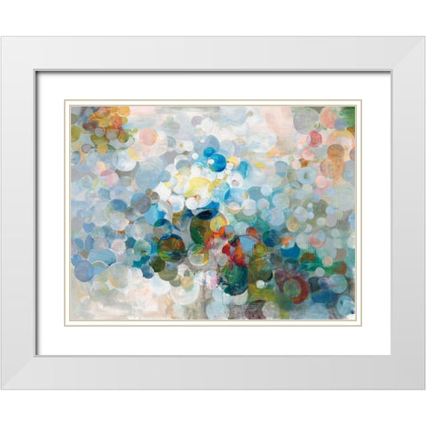 In the Loop White Modern Wood Framed Art Print with Double Matting by Nai, Danhui