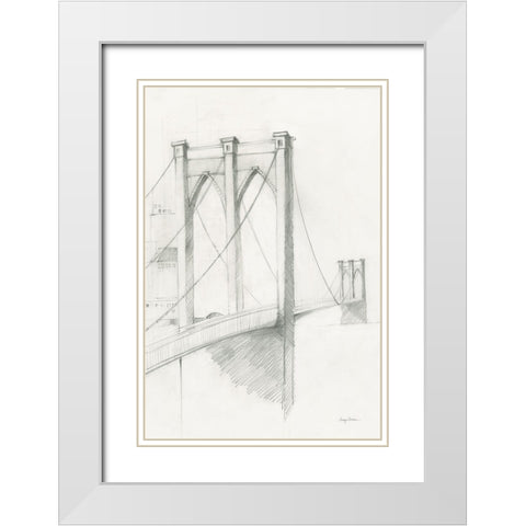 City Sketch II White Modern Wood Framed Art Print with Double Matting by Tillmon, Avery