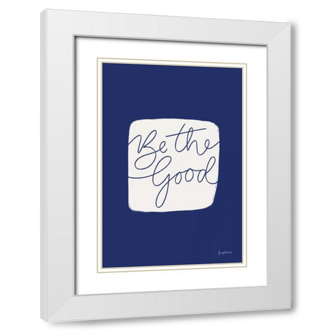 Calm Home VI Indigo White Modern Wood Framed Art Print with Double Matting by Thorns, Becky