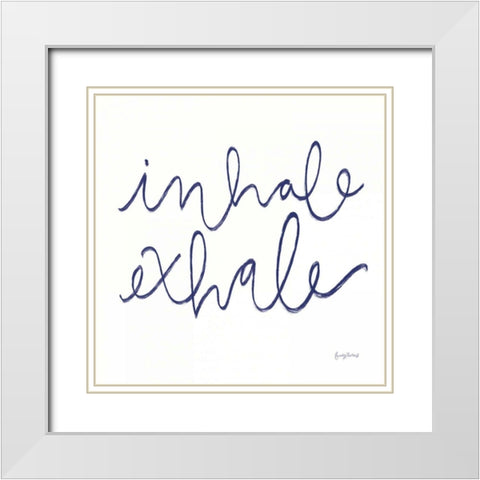 Calm Home III Indigo Crop White Modern Wood Framed Art Print with Double Matting by Thorns, Becky