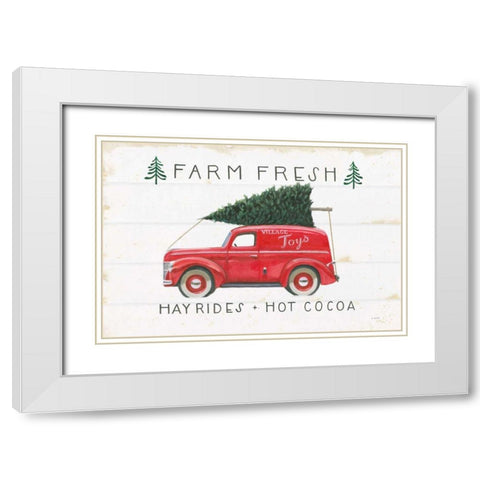 Christmas Farm VI White Modern Wood Framed Art Print with Double Matting by Wiens, James