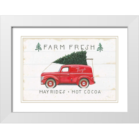 Christmas Farm VI White Modern Wood Framed Art Print with Double Matting by Wiens, James