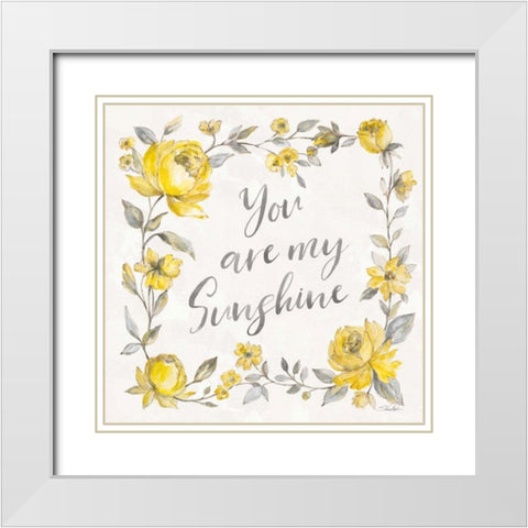 Sunny Roses II White Modern Wood Framed Art Print with Double Matting by Vassileva, Silvia