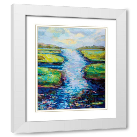 Summer Solstice White Modern Wood Framed Art Print with Double Matting by Vertentes, Jeanette