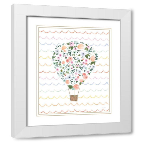 Lets Chase Rainbows VIII Waves White Modern Wood Framed Art Print with Double Matting by Jackson, Jenaya