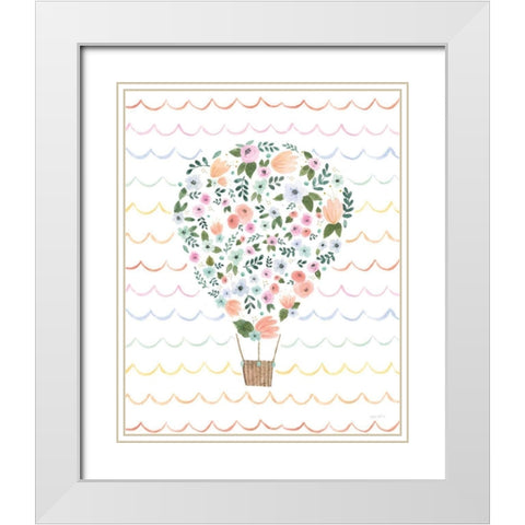 Lets Chase Rainbows VIII Waves White Modern Wood Framed Art Print with Double Matting by Jackson, Jenaya