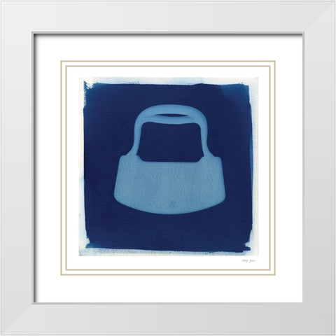 Cyanotype Kitchen IV White Modern Wood Framed Art Print with Double Matting by Green, Nancy