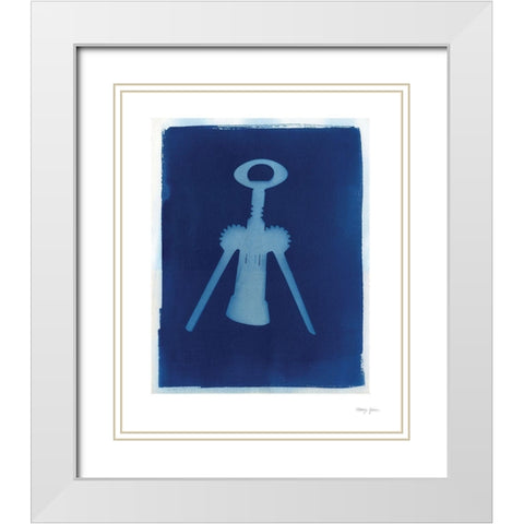 Cyanotype Kitchen VI White Modern Wood Framed Art Print with Double Matting by Green, Nancy