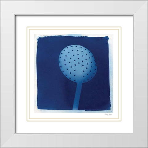 Cyanotype Kitchen XIV White Modern Wood Framed Art Print with Double Matting by Green, Nancy
