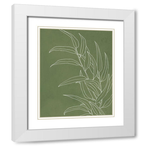 Eucalyptus II on Green White Modern Wood Framed Art Print with Double Matting by Panganiban, Karyn