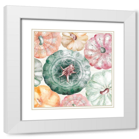 Harvest Touch II White Modern Wood Framed Art Print with Double Matting by June, Dina