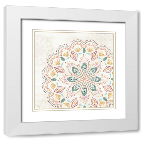 Harvest Touch X White Modern Wood Framed Art Print with Double Matting by June, Dina