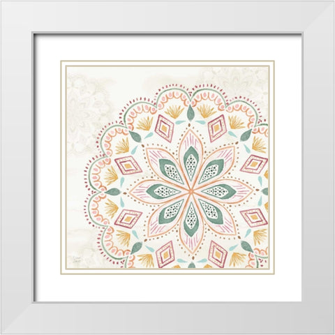 Harvest Touch X White Modern Wood Framed Art Print with Double Matting by June, Dina