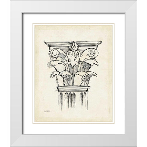 Museum Sketches VI Off White White Modern Wood Framed Art Print with Double Matting by Tavoletti, Anne