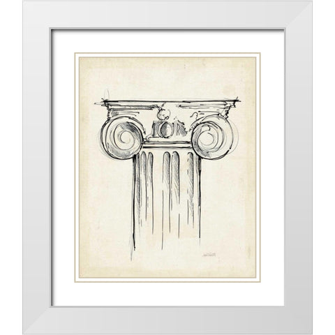 Museum Sketches VII Off White White Modern Wood Framed Art Print with Double Matting by Tavoletti, Anne