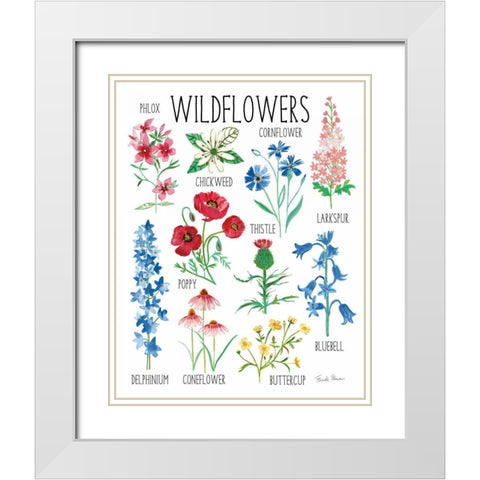 Nature Chart I White Modern Wood Framed Art Print with Double Matting by Zaman, Farida