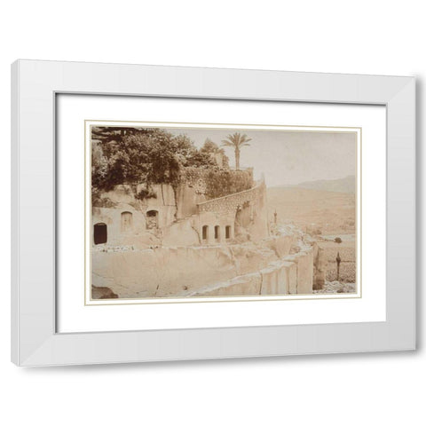 Egypt Postcard I White Modern Wood Framed Art Print with Double Matting by Wild Apple Portfolio
