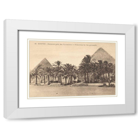 Egypt Postcard II White Modern Wood Framed Art Print with Double Matting by Wild Apple Portfolio