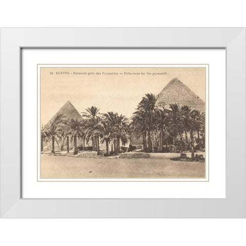 Egypt Postcard II White Modern Wood Framed Art Print with Double Matting by Wild Apple Portfolio