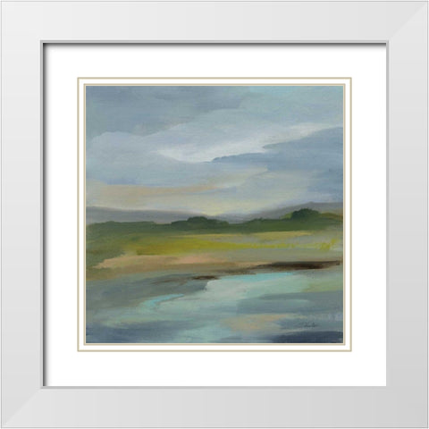 Clouds and Shadows White Modern Wood Framed Art Print with Double Matting by Vassileva, Silvia