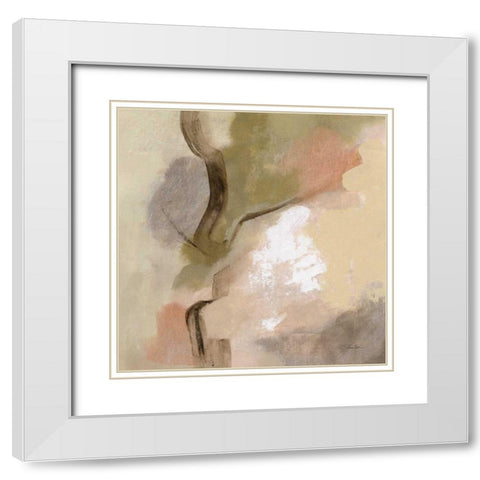 Meadow View I White Modern Wood Framed Art Print with Double Matting by Vassileva, Silvia