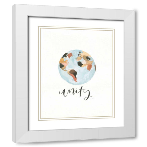 Unity White Modern Wood Framed Art Print with Double Matting by Jackson, Jenaya