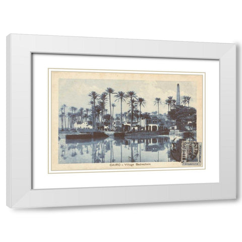 Cairo Village White Modern Wood Framed Art Print with Double Matting by Wild Apple Portfolio