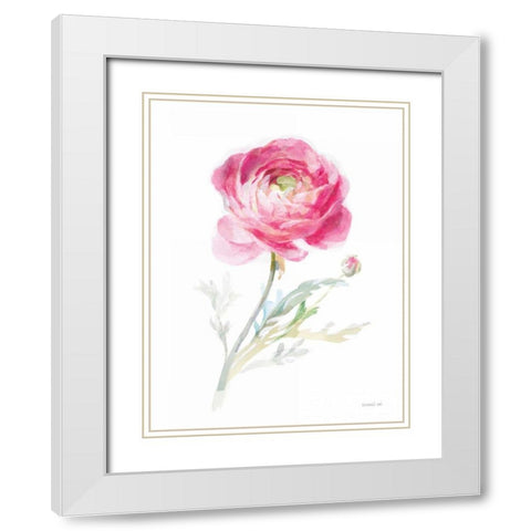 Color of Spring I White Modern Wood Framed Art Print with Double Matting by Nai, Danhui