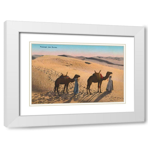 Desert Crossing White Modern Wood Framed Art Print with Double Matting by Wild Apple Portfolio