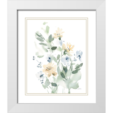 Summer Wildflowers I White Modern Wood Framed Art Print with Double Matting by Pete, Katrina