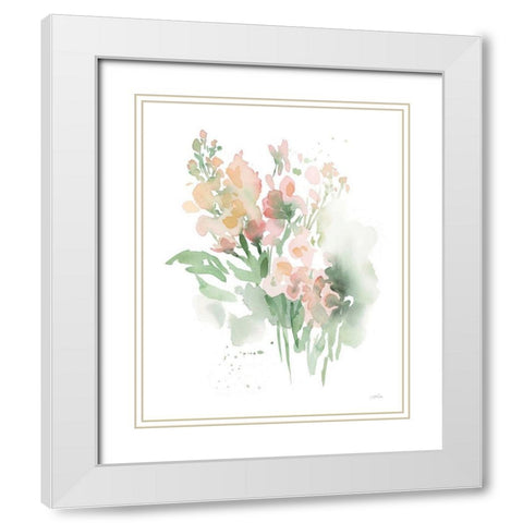 Vibrant Blooms I White Modern Wood Framed Art Print with Double Matting by Pete, Katrina