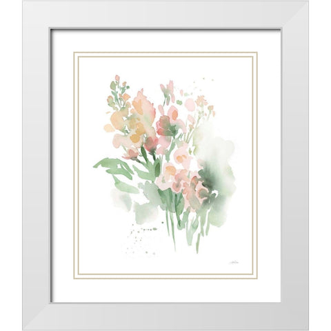 Vibrant Blooms I White Modern Wood Framed Art Print with Double Matting by Pete, Katrina