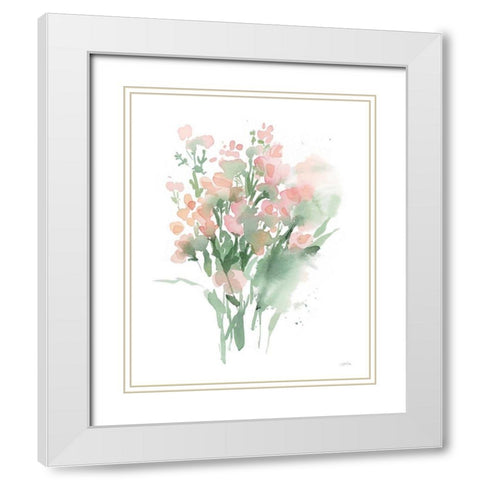Vibrant Blooms II White Modern Wood Framed Art Print with Double Matting by Pete, Katrina