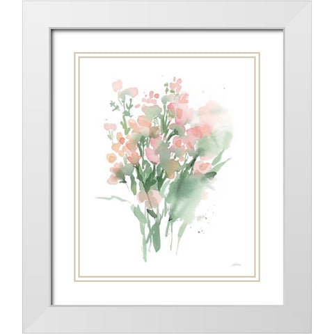 Vibrant Blooms II White Modern Wood Framed Art Print with Double Matting by Pete, Katrina