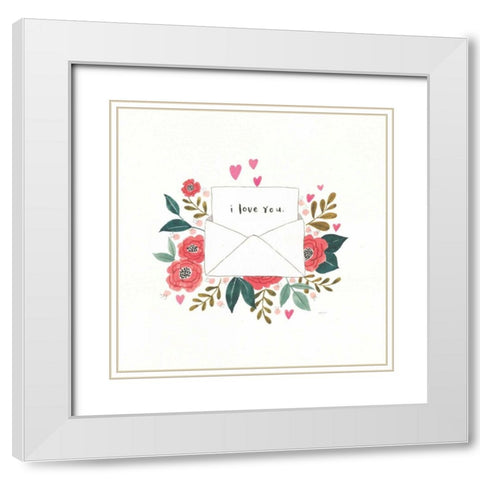 Love Notes I White Modern Wood Framed Art Print with Double Matting by Jackson, Jenaya
