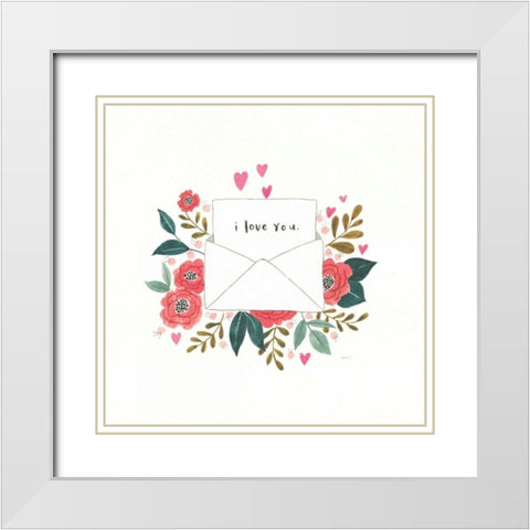 Love Notes I White Modern Wood Framed Art Print with Double Matting by Jackson, Jenaya